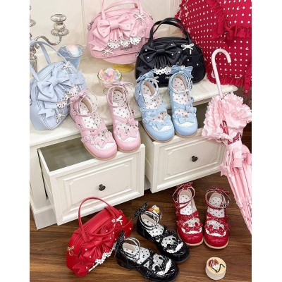 Mademoiselle Pearl Bow Rabbit Shoes(Reservation/4 Colours/Full Payment Without Shipping)
